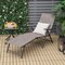 Costway Patio Folding Chaise Lounge Chair Outdoor Portable Reclining Lounger Beach Black\Brown\Grey